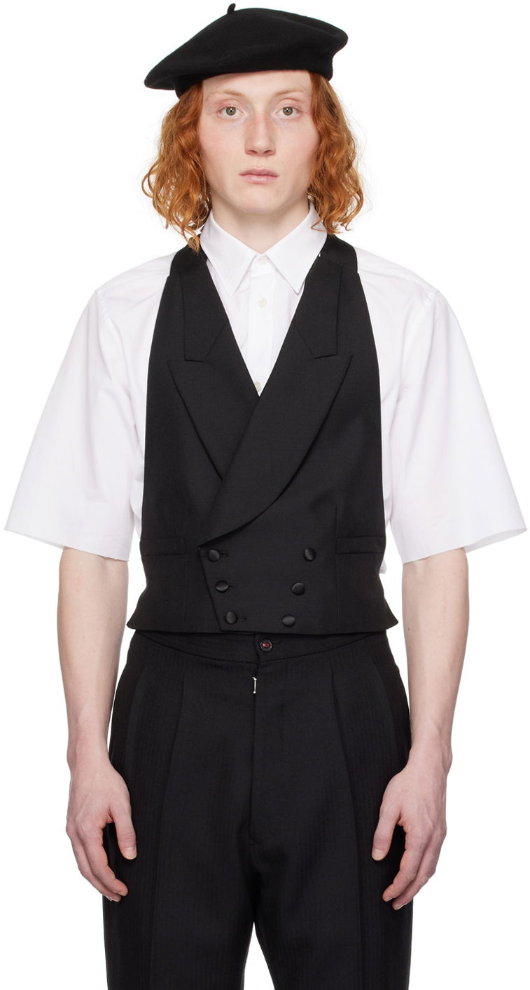 Vest Maison Margiela Double-Breasted Vest Sort | SI1FB0002 S49892, 0
