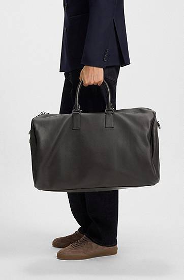 Rejsetaske BOSS BECKHAM x BOSS Grained Leather Holdall with Address Tag Sort | 50549409, 1