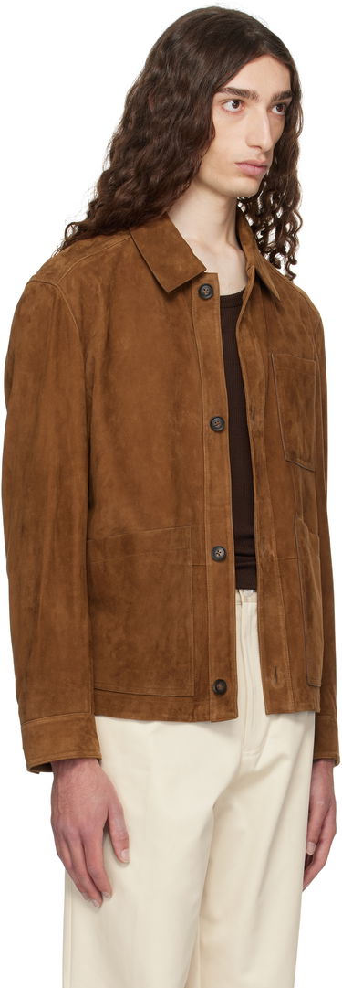 Jakke BOSS Regular-Fit Suede Jacket Brun | 50543204, 2