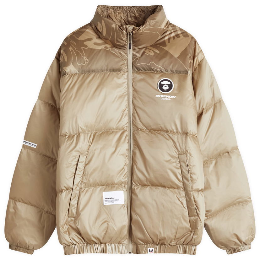 Puffer jakke AAPE by A Bathing Ape AAPE Now Camo Down Jacket, Size Large Beige | AAPDNM7595XXNBGD