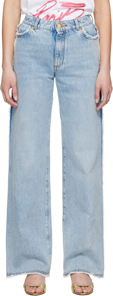 Jeans Balmain Balmain Straight-Leg Jeans Blå | EF0MI050DF75, 0