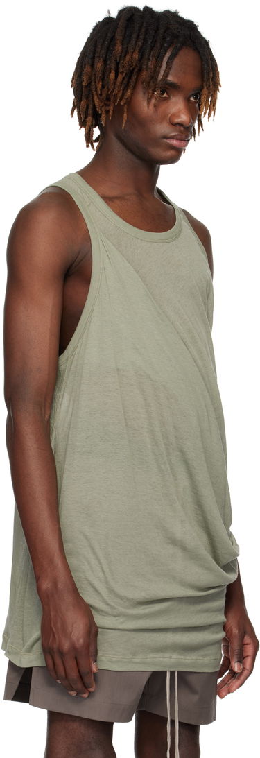 Tanktop Rick Owens Rick Owens Hollywood Anthem Draped Tank Top Hvid | RU01E5152 UC, 4