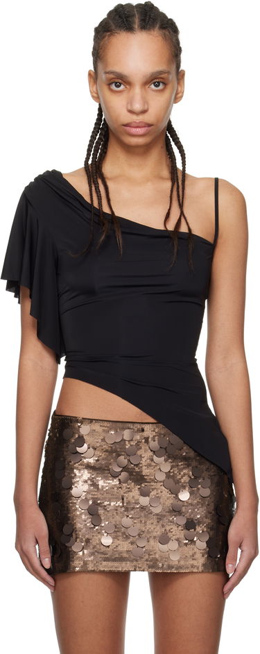 Nederdel GUIZIO Guizio Palma One-Shoulder Asymmetrical Top Sort | R24117-K031, 0