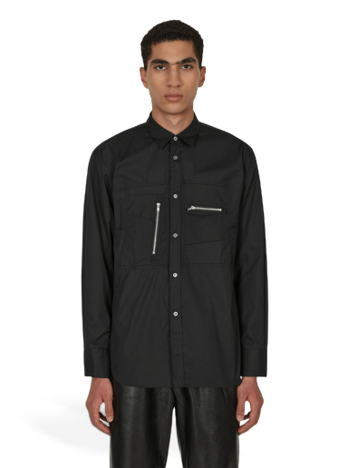 Skjorte Comme des Garçons Poplin Zip Shirt Sort | FJ-B001-W22 1