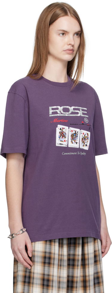 T-shirt Martine Rose Martine Rose Classic Playing Cards Graphic Tee Lilla | 603JE01605FA, 1