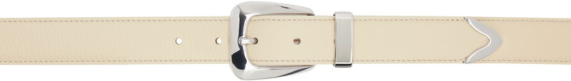 Bælter Khaite Khaite Benny Leather Belt Beige | 10012-914
