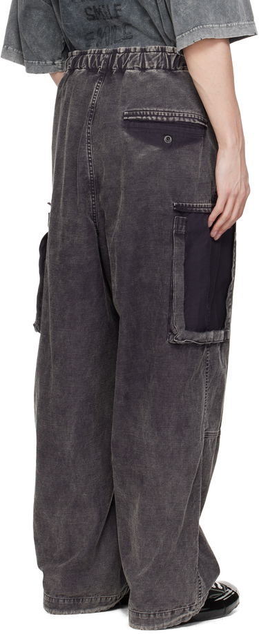 Cargo bukser Maison MIHARA YASUHIRO Maison MIHARA YASUHIRO Cotton Satin Cargo Pants Grå | J14PT172, 2