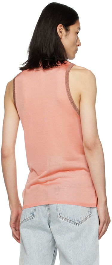 Tanktop Jean Paul Gaultier Jean Paul Gaultier Metallic Ribbed Tank Top Lyserød | 23/12-H-TO059-M045-2160, 2