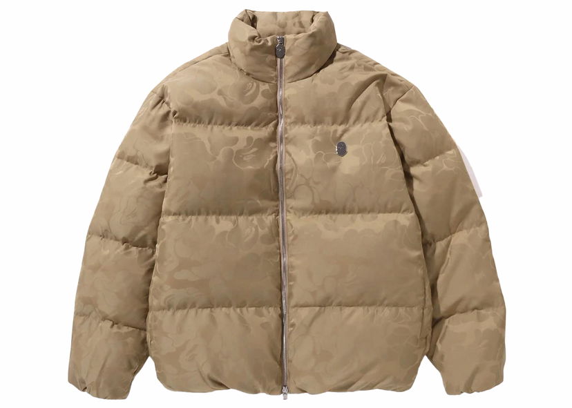 Puffer jakke BAPE BAPE Tonal Solid Camo Puffer Down Jacket Beige Beige | 1J80-144-057