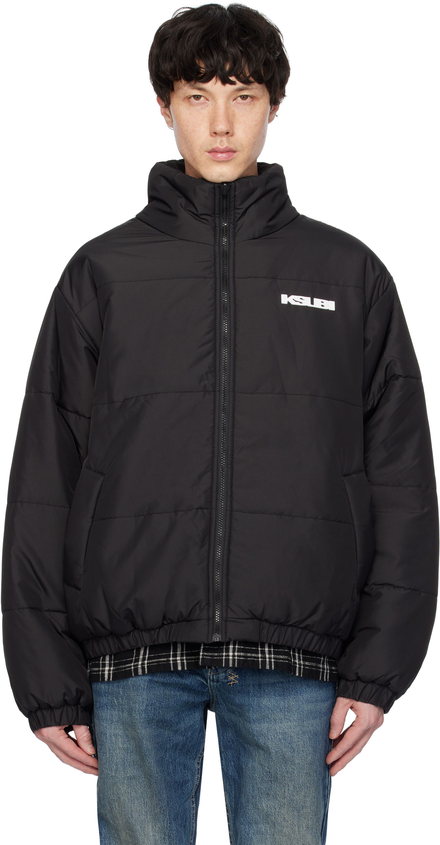 Puffer jakke Ksubi Sott Reversible Puffer Jacket Sort | MPS25JK003, 0
