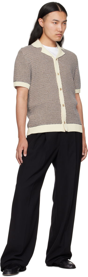 Sweater BOSS Regular-Fit Knitted Cotton Cardigan Beige | 50543163, 4