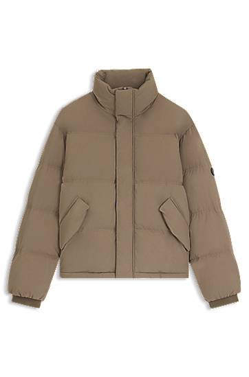 Puffer jakke BOSS Water-repellent jacket with down filling Beige | 50547933