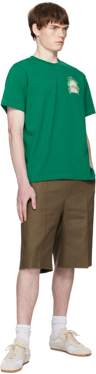 T-shirt Casablanca Casablanca L'Arche De Tennis T-Shirt Grøn | MPF25-JTS-001-17-EX-FLANNELS, 3