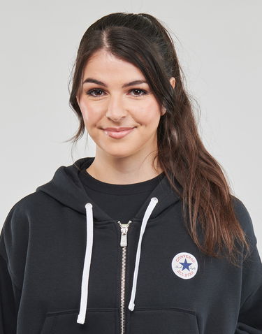 Sweatshirt Converse Retro Chuck Hoodie Sort | 10025888-A01, 4