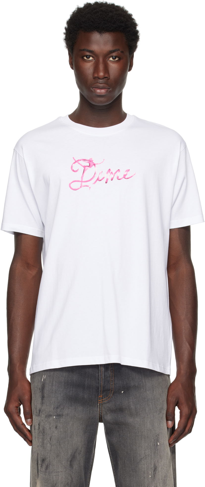T-shirt Dime Dime Satin Graphic T-Shirt Hvid | DIMESU2554WHT