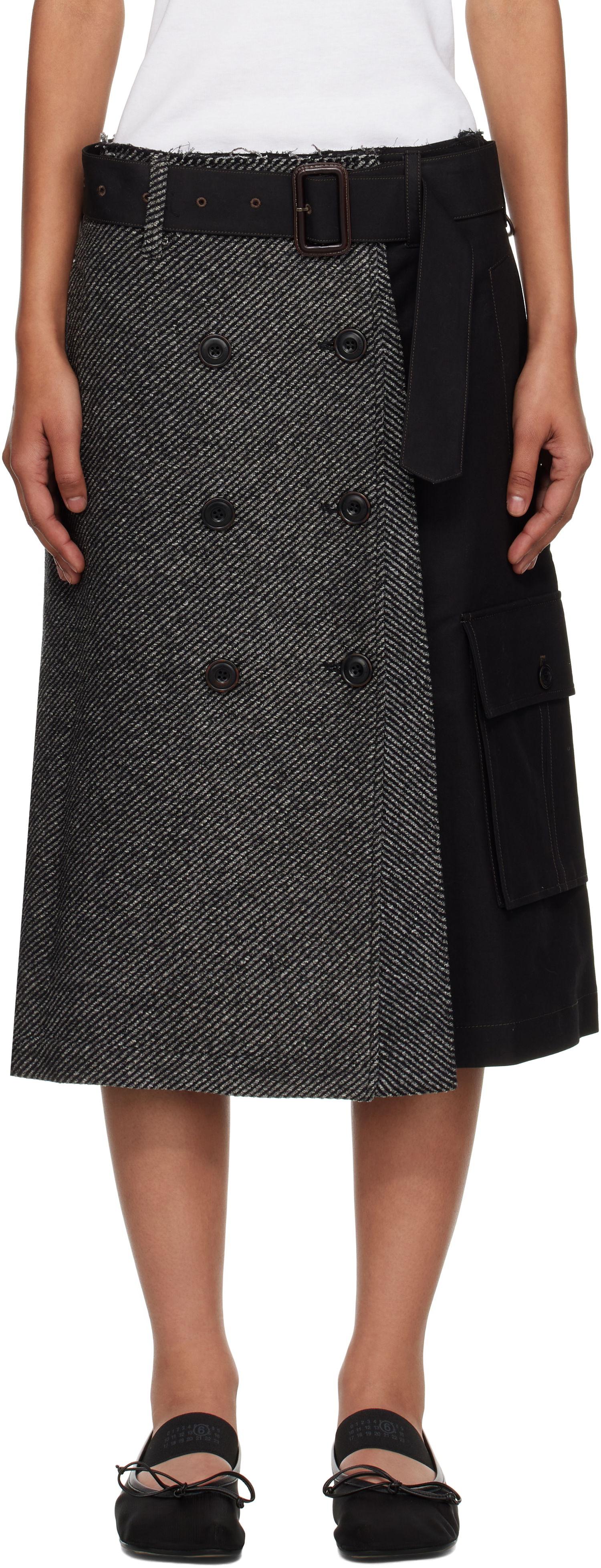 Nederdel Andersson Bell Andersson Bell Whitney Trench Pleated Midi Skirt Sort | apa848w, 0