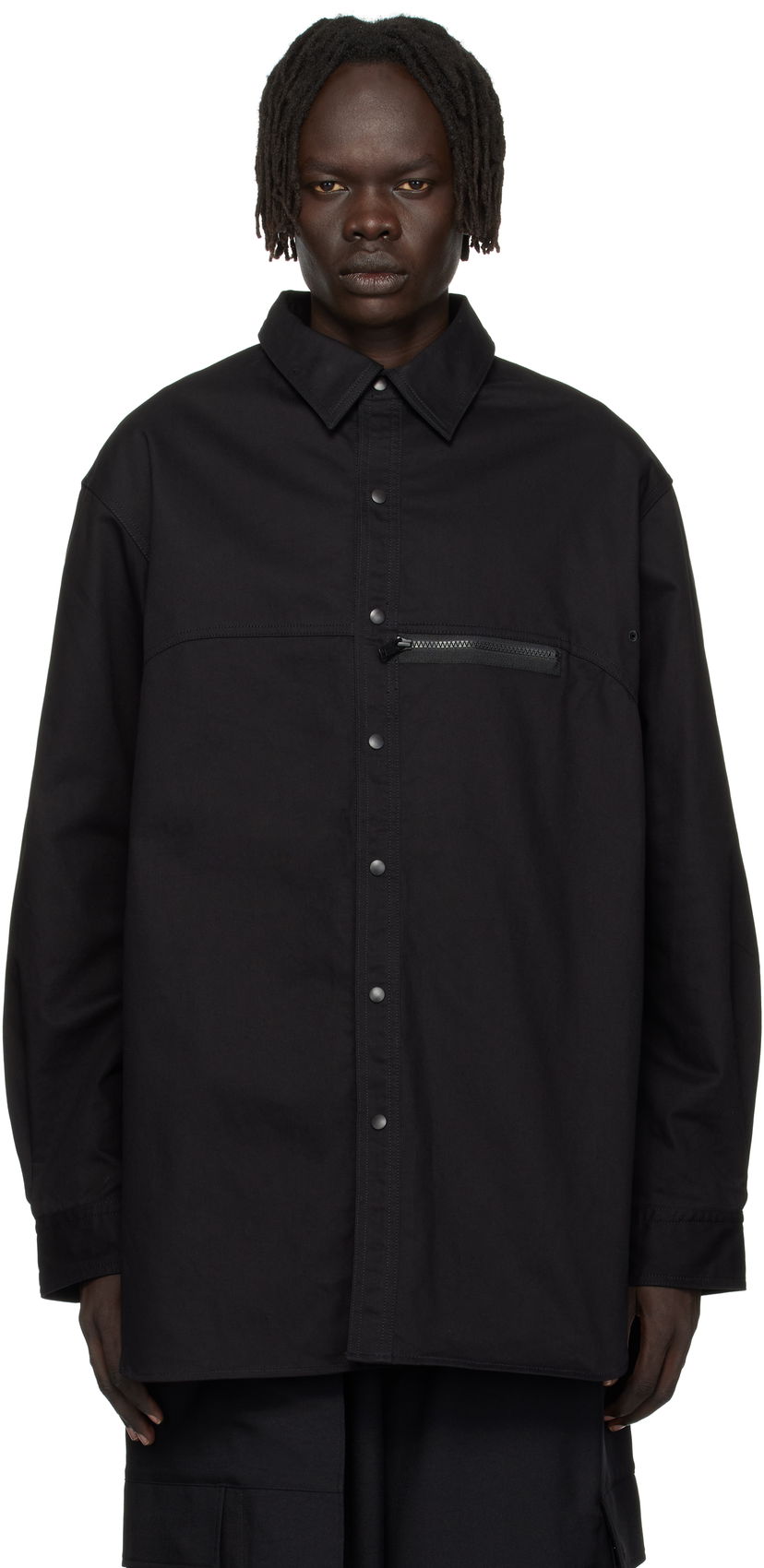 Skjorte Y-3 Y-3 UT Twill Overshirt Sort | JW4620