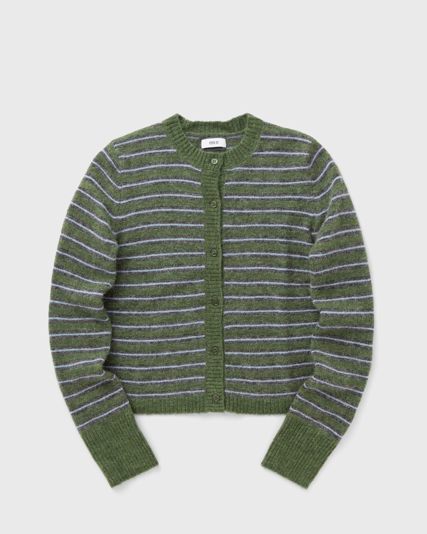Sweater envii Striped Long Sleeve Cardigan Grøn | E25300028-CLR002348, 0
