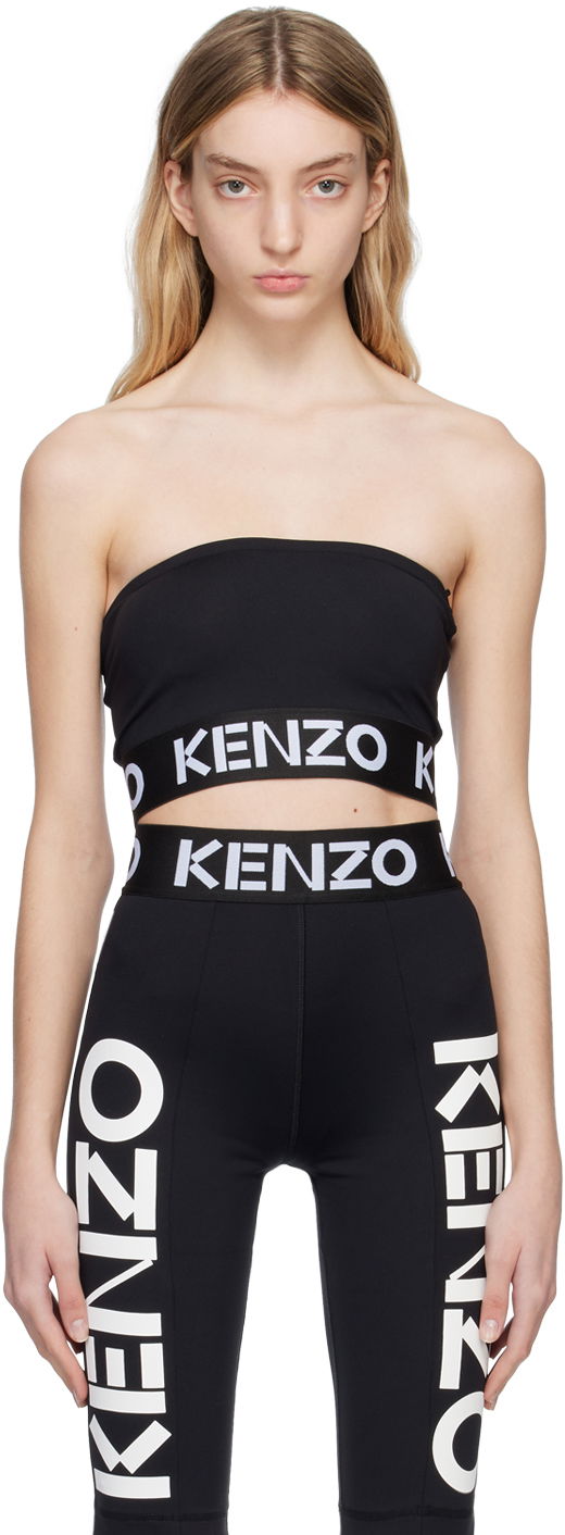 Tanktop KENZO Paris Short Bandeau Tube Top Sort | FD52TO7014SN, 0