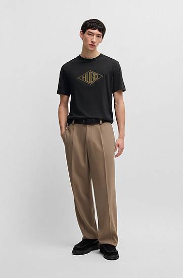 T-shirt BOSS HUGO T-Shirt with Geometric Logo Embroidery Sort | 50534934, 1