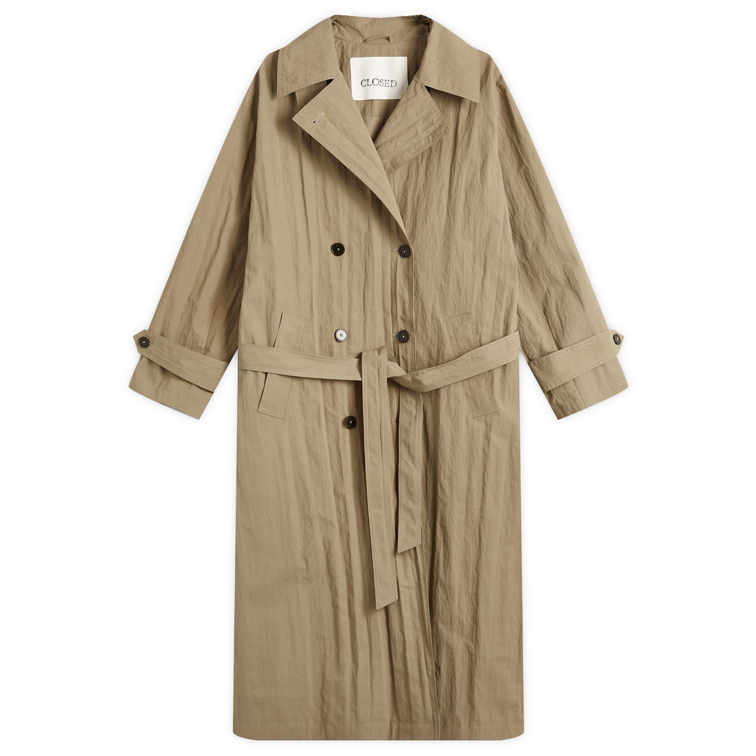 Trenchcoat CLOSED Women's Double-Breasted Trench Coat With Belt Beige | C97933-682-22, 1