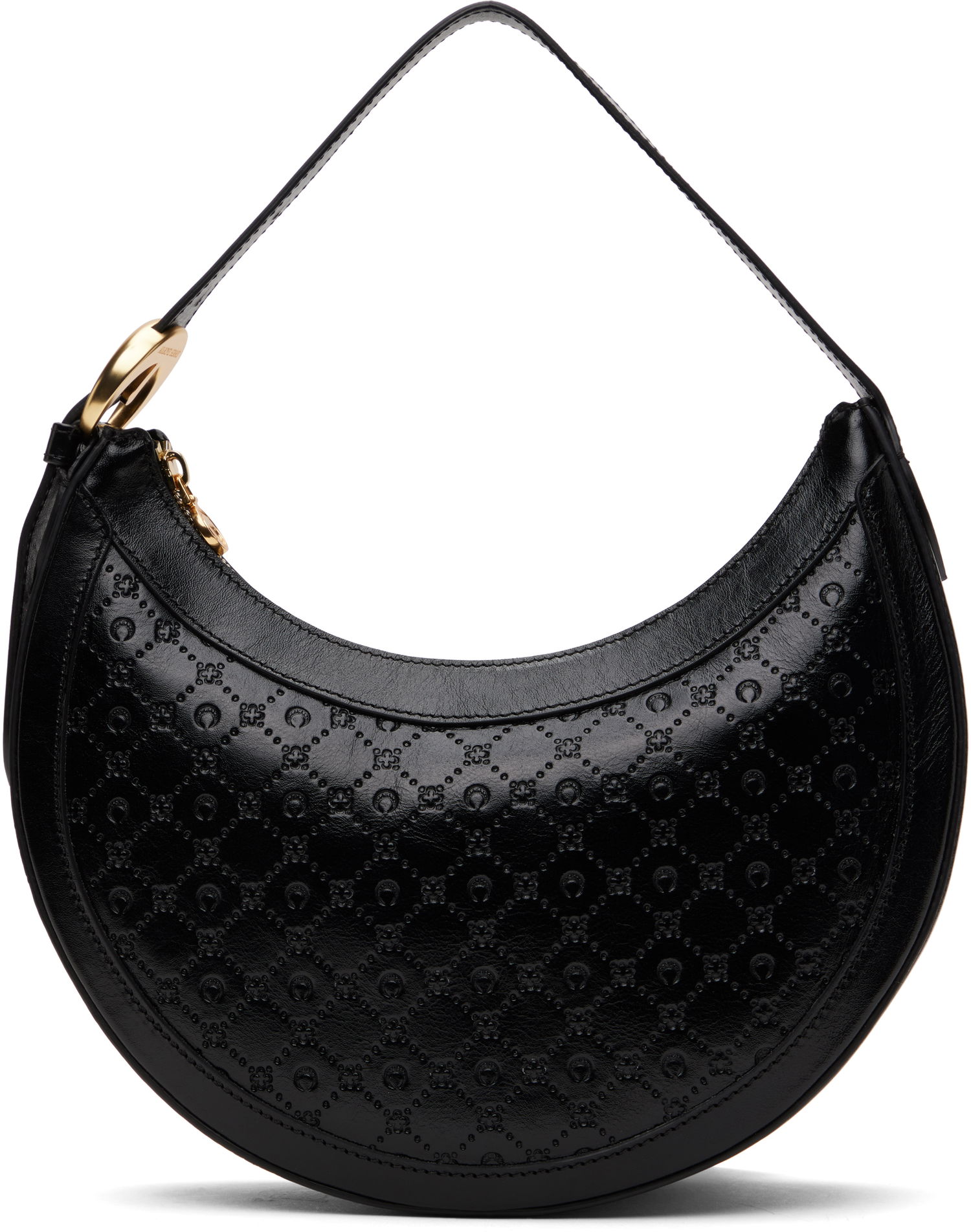 Håndtaske Marine Serre Marine Serre Moonogram Embossed Leather Eclips Bag Sort | WBA020A CLEA0051, 0