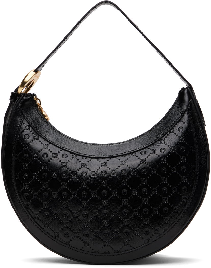 Håndtaske Marine Serre Marine Serre Moonogram Embossed Leather Eclips Bag Sort | WBA020A CLEA0051
