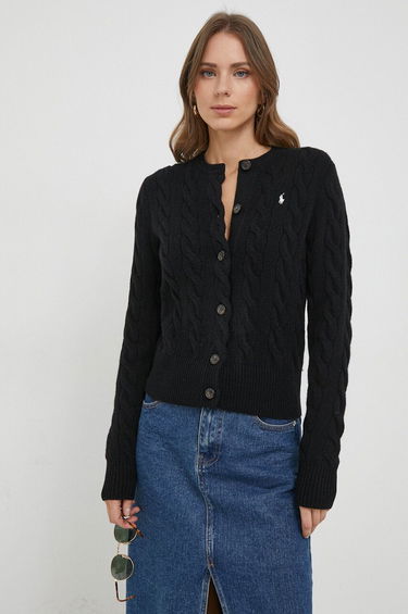 Sweater Polo by Ralph Lauren Cable Knit Cardigan Sort | 211910443, 0