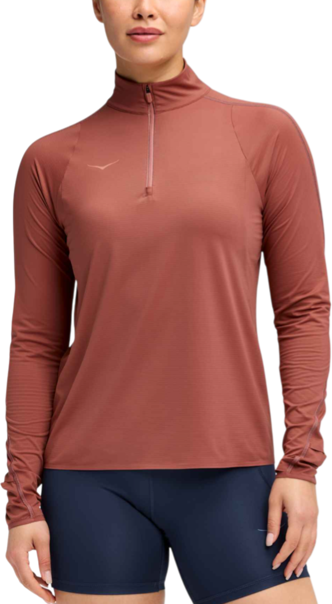 Sweatshirt Hoka One One GlideTech Quarter Zip Top Rød | 1164155-roug, 0