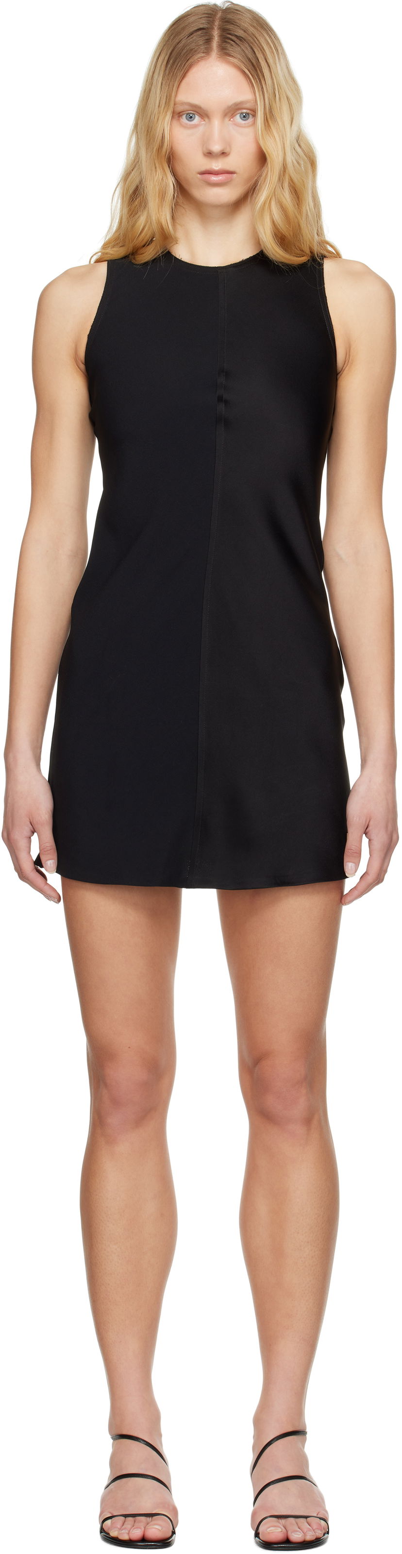Kjole AMI AMI Paris Straight Minidress Sort | FDR066.AC0014