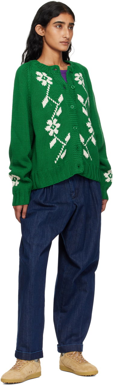 Sweater YMC YMC Atomic Knit Cardigan Grøn | Q8YMD, 3