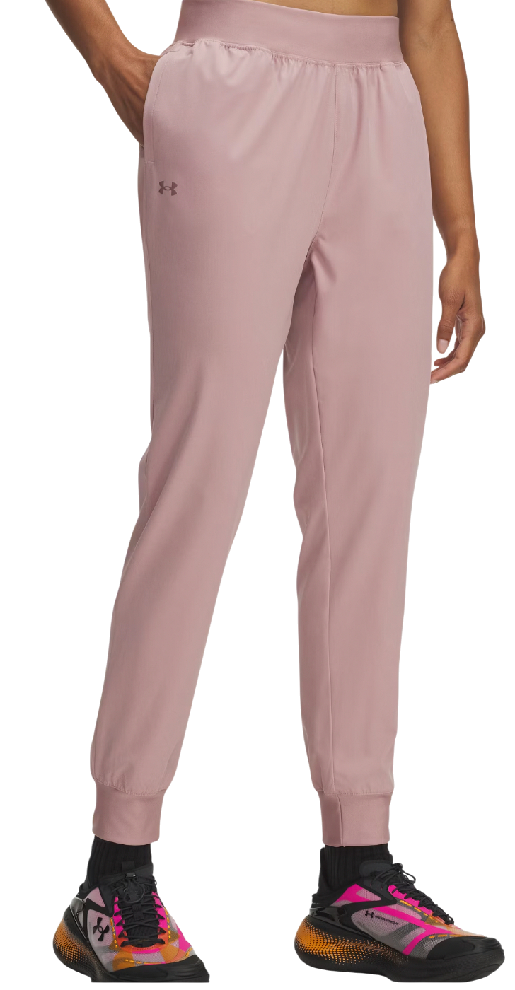 Bukser Under Armour Rival Hi Rise Woven Pant Lyserød | 1382727-673, 0