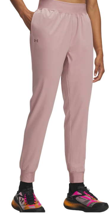 Bukser Under Armour Rival Hi Rise Woven Pant Lyserød | 1382727-673, 0