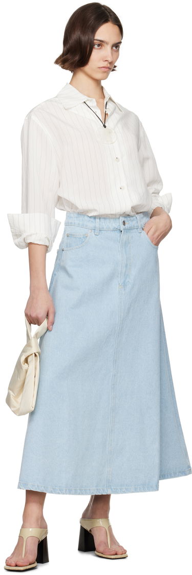 Nederdel Nanushka Nanushka Cintia Denim Midi Skirt Blå | NW25SSSK24152, 3