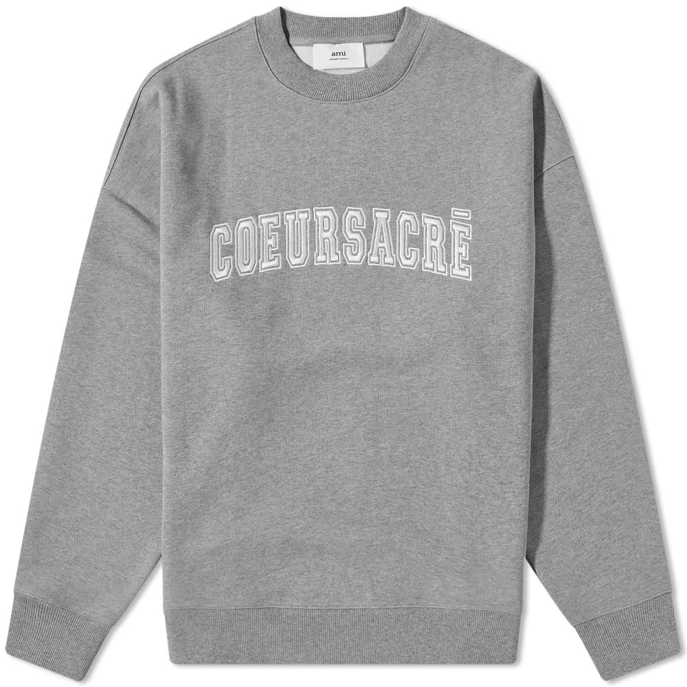 Sweatshirt AMI Coeur Sacre Crew Sweat Grå | USW009-747-055, 0