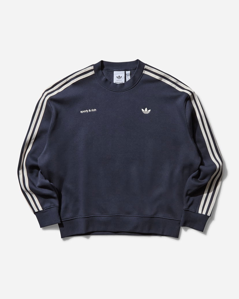 Sweater adidas Originals Sporty & Rich Sweatshirt Mørkeblå | JN5331
