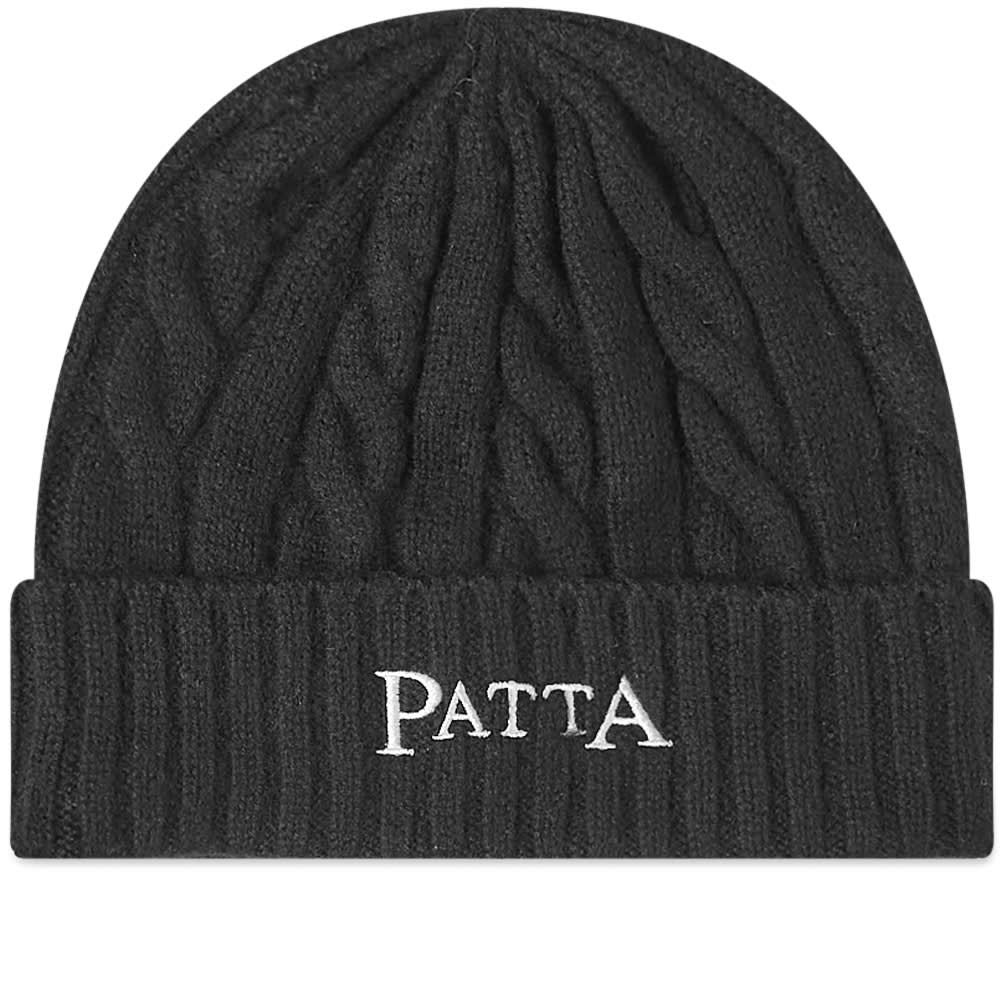 Beanie Patta Cable Knit Beanie Sort | CABLE-KB-001, 0