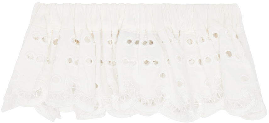 Bælter Chopova Lowena Exclusive Off-White Ruffled Garter Hvid | W6340, 1