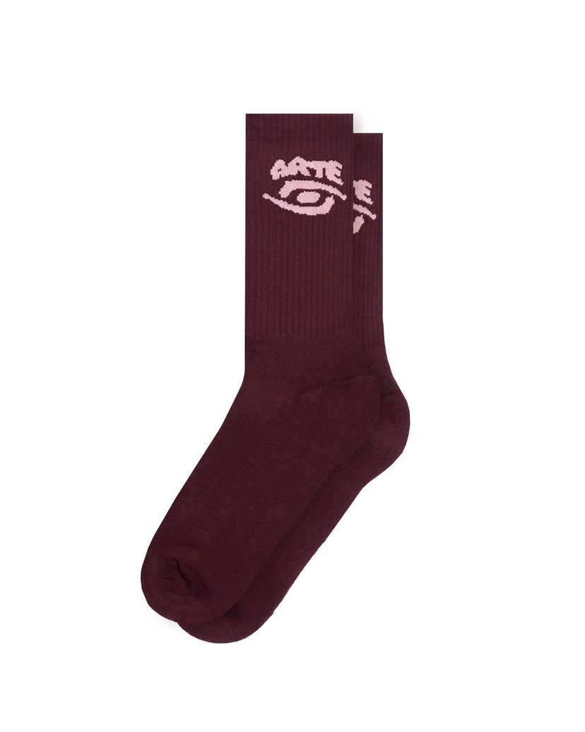 Sokker Arte Antwerp Arte Antwerp Eye Crew Socks Bourgogne | AW25-237M-BOR