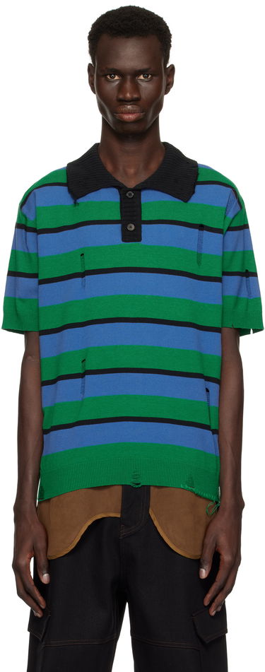 Polo skjorte Andersson Bell Andersson Bell Damaged Stripe Knit Polo Flerfarvet | atb1242m, 0