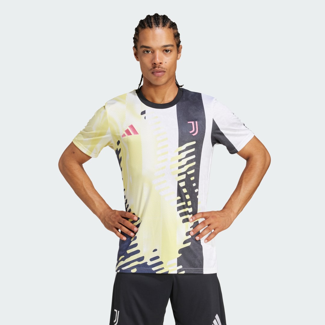 Jersey adidas Performance Juventus 24/25 Pre-Match Striped Graphic Training T-Shirt Hvid | JE4307, 0