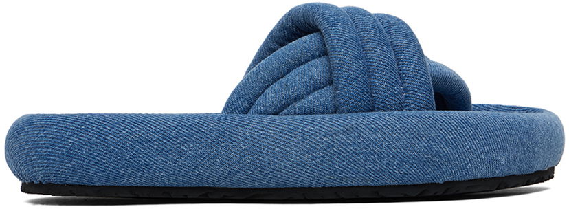 Skopleje ISABEL MARANT Isabel Marant Niloo Flat Sandals Mørkeblå | 23PSD0028FA-A1B56S