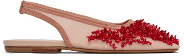 Tilbehør Dries Van Noten Dries Van Noten Slingback Embellished Mesh Flats Lyserød | WS251-1617-803, 0