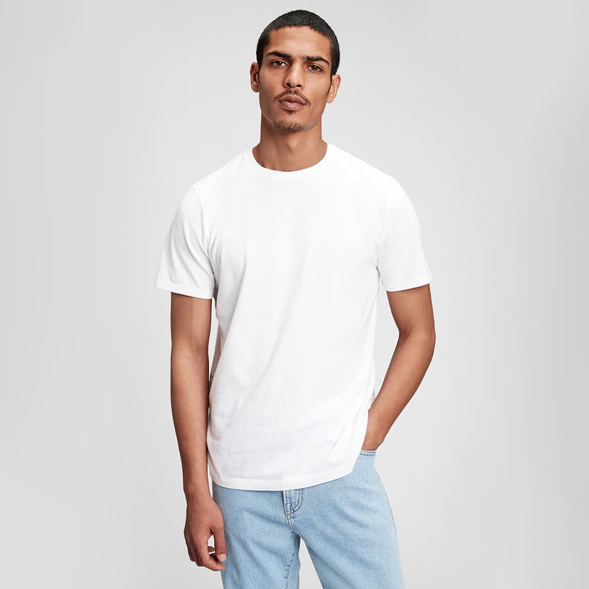 T-shirt GAP Basic Tee Optic White 3 Hvid | 440775-00