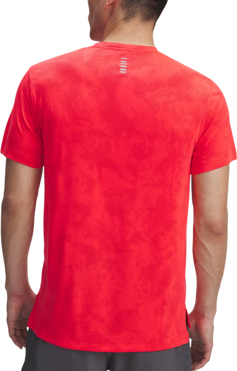 T-shirt Under Armour Under Armour UA Launch Camo Short Sleeve T-Shirt Rød | 6006098-713, 1