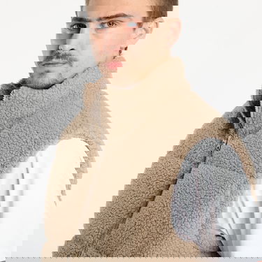 Vest Urban Classics Basic Teddy Puffer Vest Beige | TB7939-01279, 2