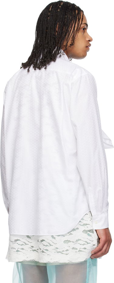 Skjorte Comme des Garçons Homme Plus Jacquard Cloth Shirt with Tie Cuffs Hvid | PO-B022-051, 2