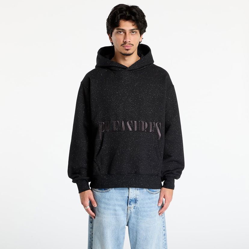 Sweatshirt Pleasures Starry Onyx Hoodie Sort | P25F027-BLACK