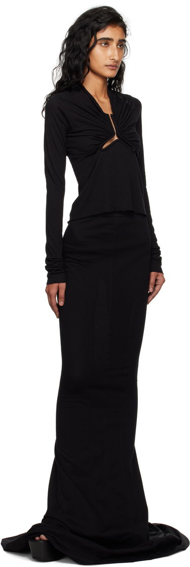 T-shirt Rick Owens Rick Owens Allanah Long Sleeve T-Shirt Sort | RP02E4266 JR, 3