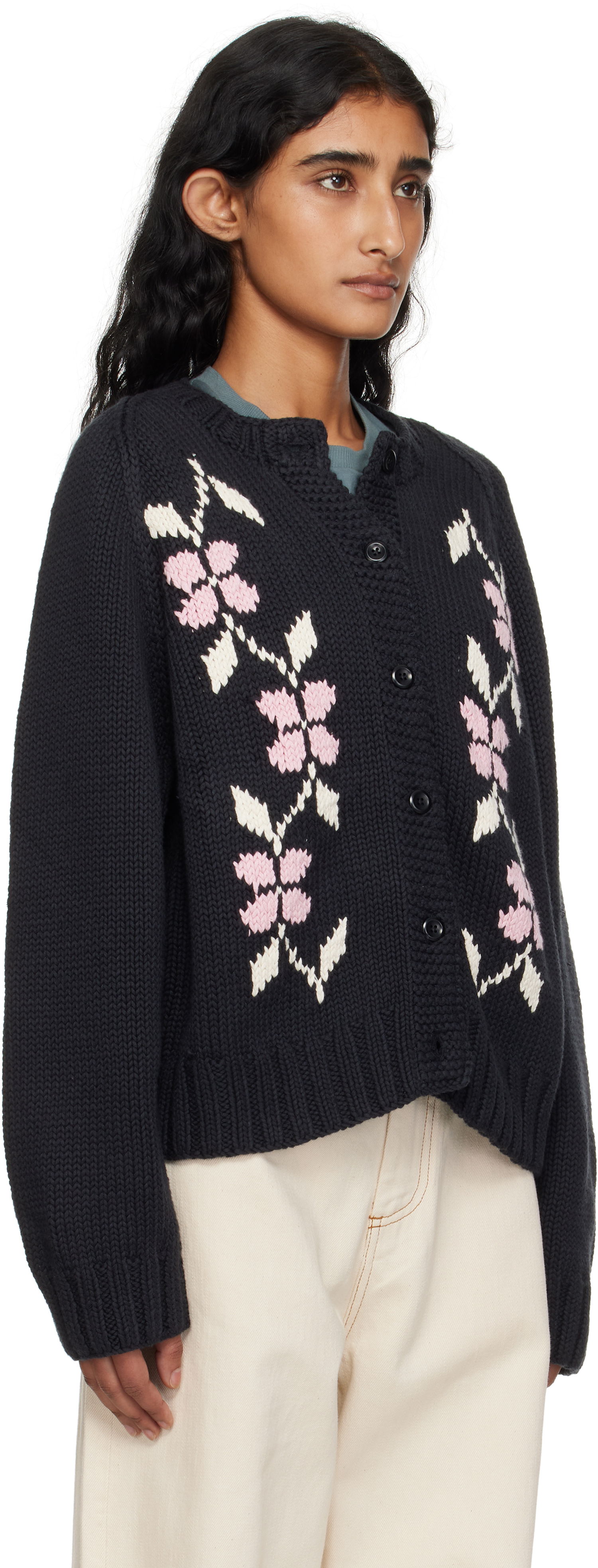 Sweater YMC YMC Atomic Knit Cardigan Sort | Q8YME, 1